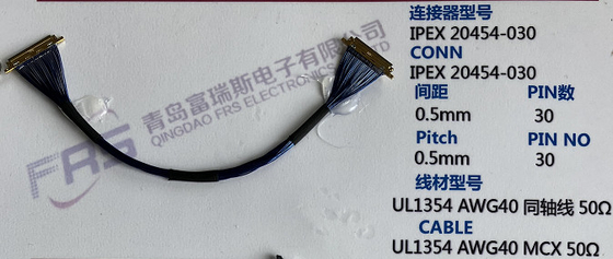 40awg de micro overhaalt 30 Speldlvds Schakelaar 250mm Kabelassemblage