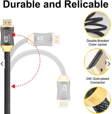 4k 120hz Hdmi 2,1 Ultra de Kabel30awg Draad van Hoge snelheidshdmi