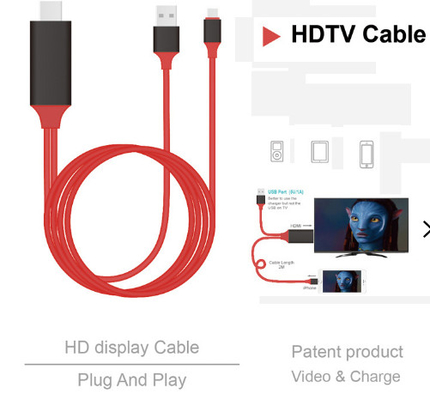 8 speld 2m HDMI-de Audiokabel van de Kabelassemblage 1080p aan Hdmi voor IPhone 13 13Plus